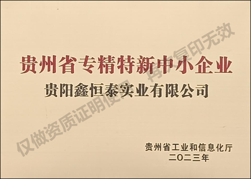 贵州省专精特新中小企业